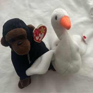 Congo, Gracie, Scoop Collectible Beany babies with tags.